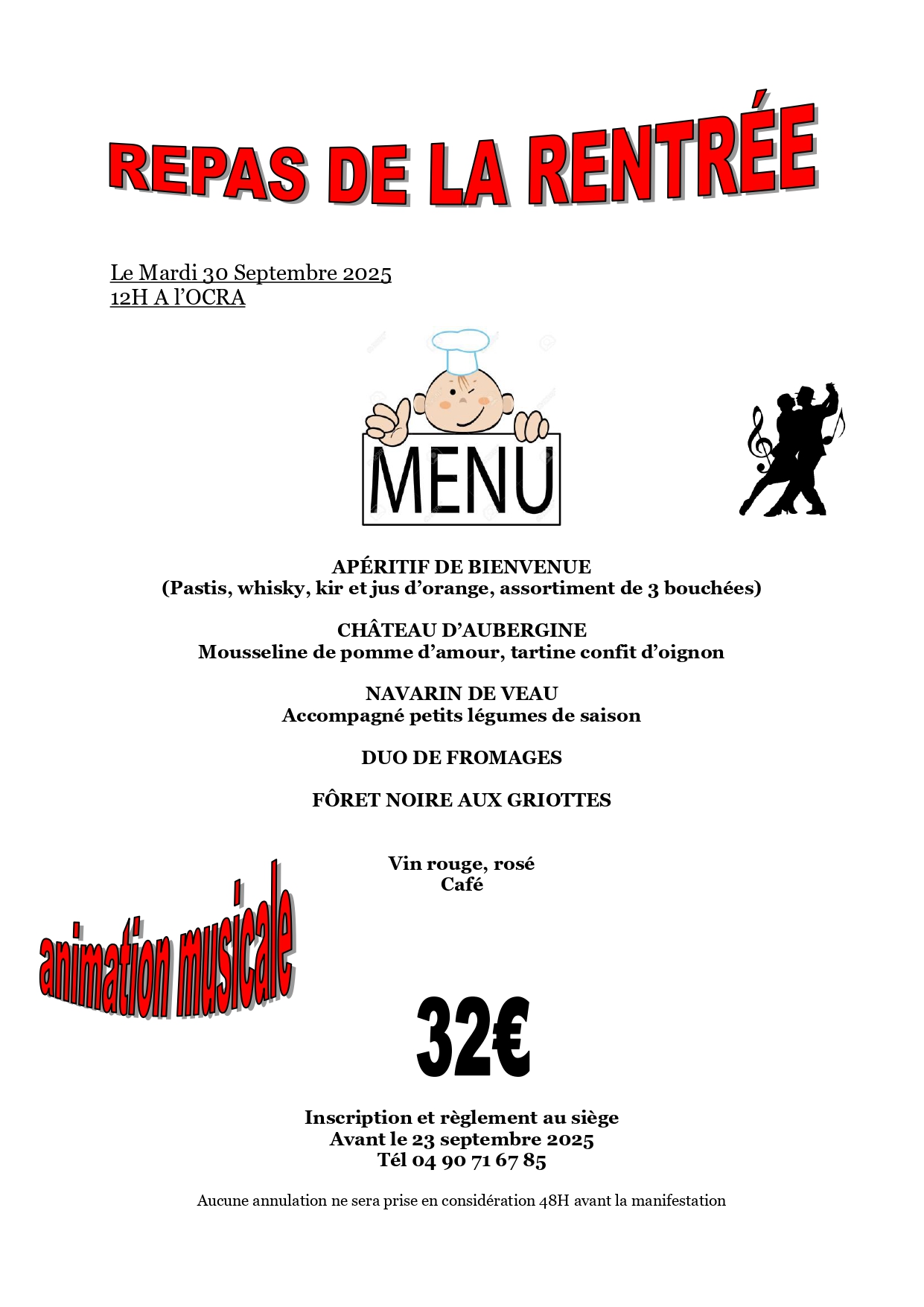 Repas de la rentrée